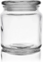 Üveg élelmiszertároló edény 580 ml fedővel