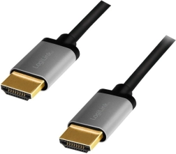 HDMI kábel 4K/60 Hz, alumínium, 2 m, fekete