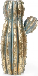 Arany színű kaktuszalakú váza, 41,5 cm