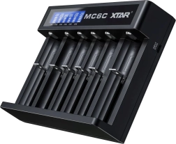 Li‑ion 18650 akkumulátortöltő XTAR MC6C