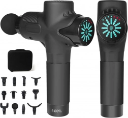 Masszázspisztoly 12 fejjel és tokkal