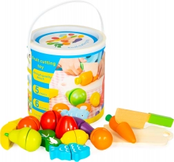 Szeletelhető fa gyümölcsök és zöldségek – 13 darab