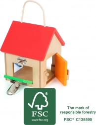 small foot FSC-fából készült záras házikó