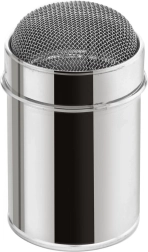 Rozsdamentes cukor- és kakaószóró szita, 180 ml