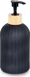 Fekete üveg szappanadagoló 400 ml
