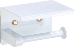 Fehér WC papírtartó polccal