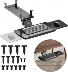 Maclean billentyűzet tartó asztal alatti, állítható, fekete