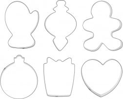 Rozsdamentes karácsonyi süteménykiszúró készlet, 6 db