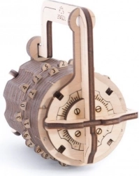 Ugears 3D puzzle számzár – mechanikus fa kirakó