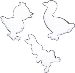 Húsvéti rozsdamentes kiszúrókészlet 5–6 cm, 3 db