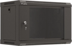 Fali rack szekrény Lanberg 19" 6U 540x350 mm üvegajtó