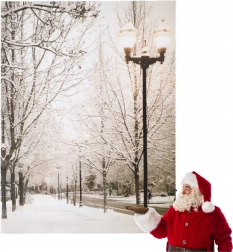 Karácsonyi fényképes kép 16 LED-del, 40 × 30 cm