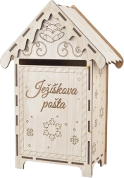 Fából készült postaláda a Jézuskának