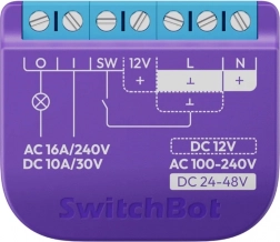 Intelligens relékapcsoló feszültségmentes érintkezővel SWITCHBOT Relay Switch 1