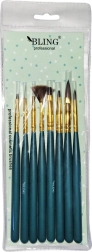 8 darabos körömdíszítő ecsetkészlet BLING, MS-1001-8