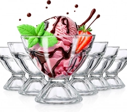 Üveg fagylaltospoharak 100 ml, 6 db-os készlet