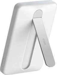 ESR Qi2 MagSlim 5000 mAh mágneses powerbank állvánnyal – fehér
