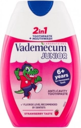 Vademecum Junior 2 az 1-ben eper ízű gyermek fogkrém és szájvíz 75 ml