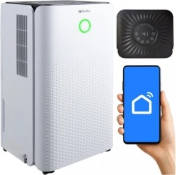 RUHHY Wi‑Fi-s párátlanító, 12 l/24 h, csendes kondenzációs páramentesítő higrosztáttal és időzítővel