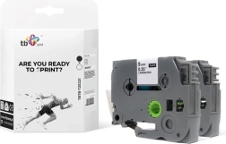 Szalag Brother címkézőhöz, fekete nyomtatás fehér alapon, 9 mm x 8 m, 2 db