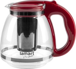 Lamart Verre üveg teáskanna 1,5 l, piros