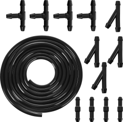 XTROBB ablaktörlőmosó-javítókészlet 2 m-es PVC csővel és 4/5 mm-es csatlakozókkal