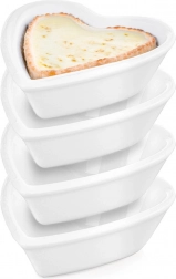 Porcelán szív alakú előételes tálkák 7,5 cm, 35 ml, 4 db
