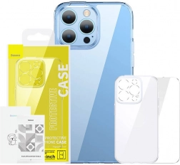 átlátszó tok és edzett üveg iPhone 14 Plus Baseus SuperCeramic