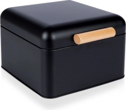 Fekete fém kenyértartó 22 × 20 × 14 cm