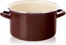 Zománcozott barna lábas 26 cm, 6,5 l