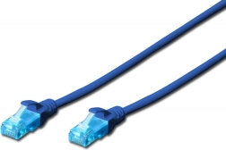 Patch Cord U/UTP kat.5e PVC 3m kék