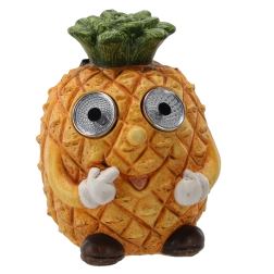 Kerti szolár gyümölcsfigura LED-del, 10 × 10 × 14 cm, vegyes motívumok