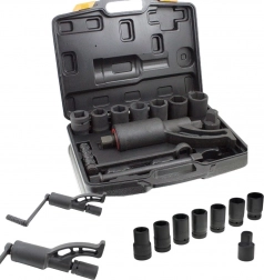 Bolygóműves kerékanyakulcs TIR 1:58, 5500 Nm, 7 dugókulcs 24–38 mm