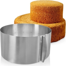 Állítható rozsdamentes tortakarika 16–30 cm