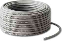 Patch kábel UTP CAT6, réz Cu, 1 Gb/s, 100 m, szürke