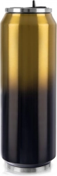 700 ml-es dobozformájú termoszbögre, fekete–arany