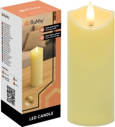 LED gyertya 12,5 × 5 cm villódzó lánggal, meleg fehér