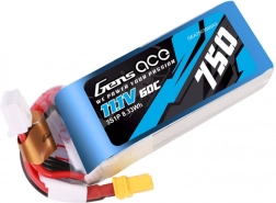 Lipo akkumulátor 3S 11,1 V 750 mAh 60C XT30 csatlakozóval Gens Ace