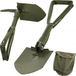 Összecsukható multifunkciós lapát csákánnyal tokban