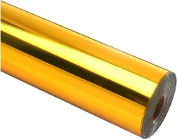 HTVRONT Chrome Metallic arany króm metál öntapadós fólia 30,5 × 90 cm - 1 db