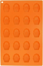 Szilikon süteményforma kagylókhoz, narancssárga