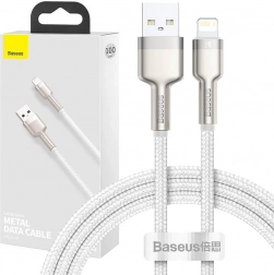 USB kábel Lightning Baseus Cafule 2,4A 1m fehér