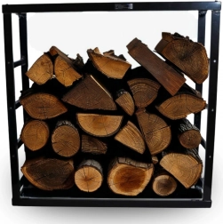 Bituxx tűzifaállvány – karcsú acél dizájn, 100 cm