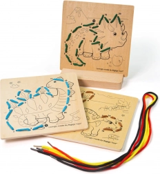 Bigjigs Toys Számos fűzőjáték – Dinoszauruszok