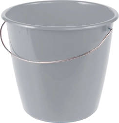 5 l-es vödör fém füllel, szürke