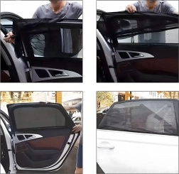 4 darab hálós autóablak-napellenző szúnyoghálóval