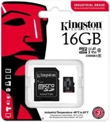 Ipari microSD memóriakártya 16 GB CL10 UHS‑I Kingston