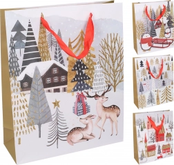 Karácsonyi ajándéktáska M 26 × 32 × 10 cm