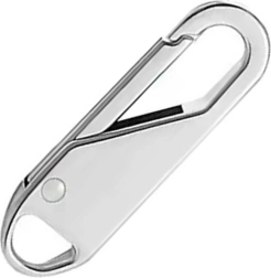 Ezüst fém cipzár húzójának tartója