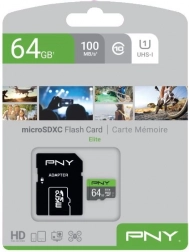 PNY Elite microSDXC memóriakártya 64GB